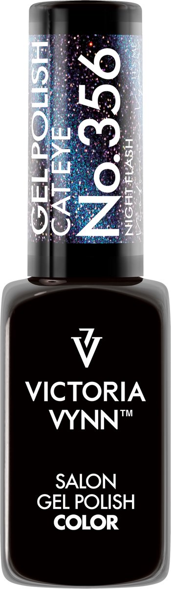 Victoria Vynn – Salon Gelpolish 356 Cat Eye Night Flash - glitter metallic blauw - gel polish - gellak - nagels - nagelverzorging - nagelstyliste - uv / led - nagelstylist - callance