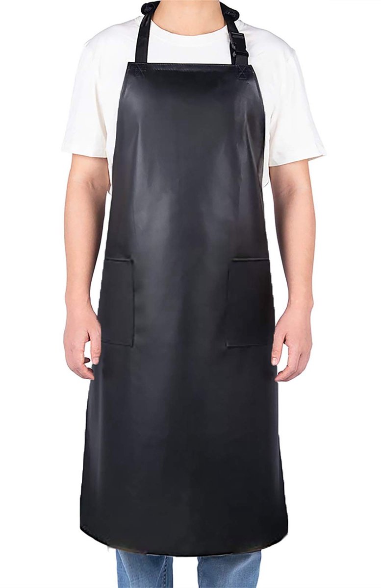 Waterdichte Vinyl Apron - Zwart