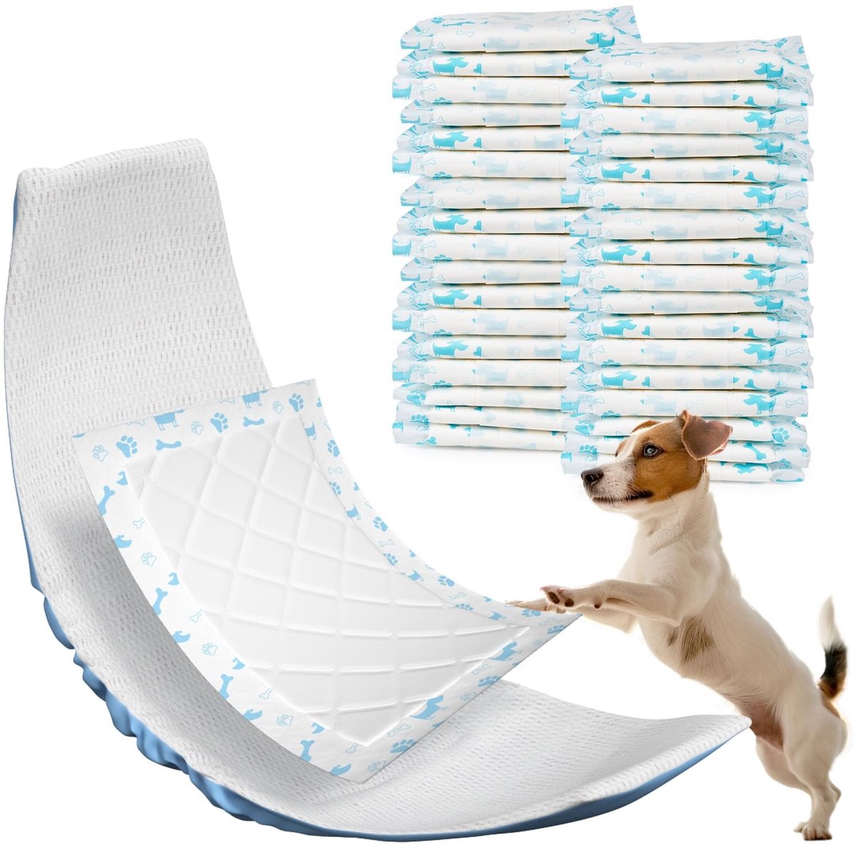 Disposable Hondendeken Liners - 100 Stuks - Absorberende Inlegkruisjes - Wit