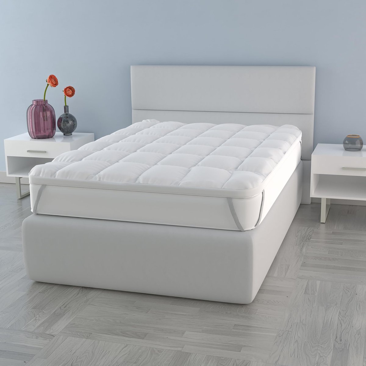 Quilted Topper - 140 x 195 cm met elastische banden