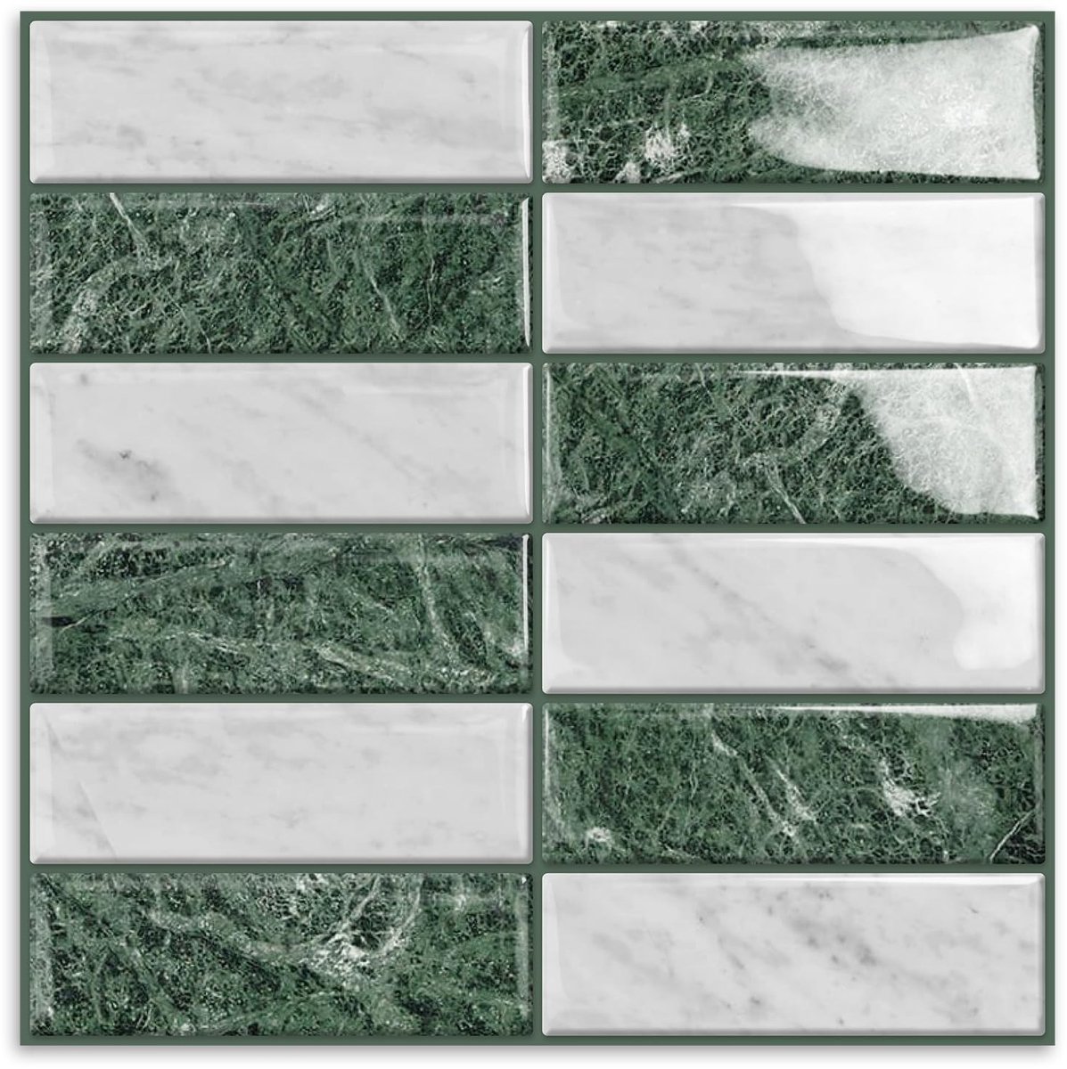 Peel and Stick Backsplash - Groen Mozaïek - 10 Stukken