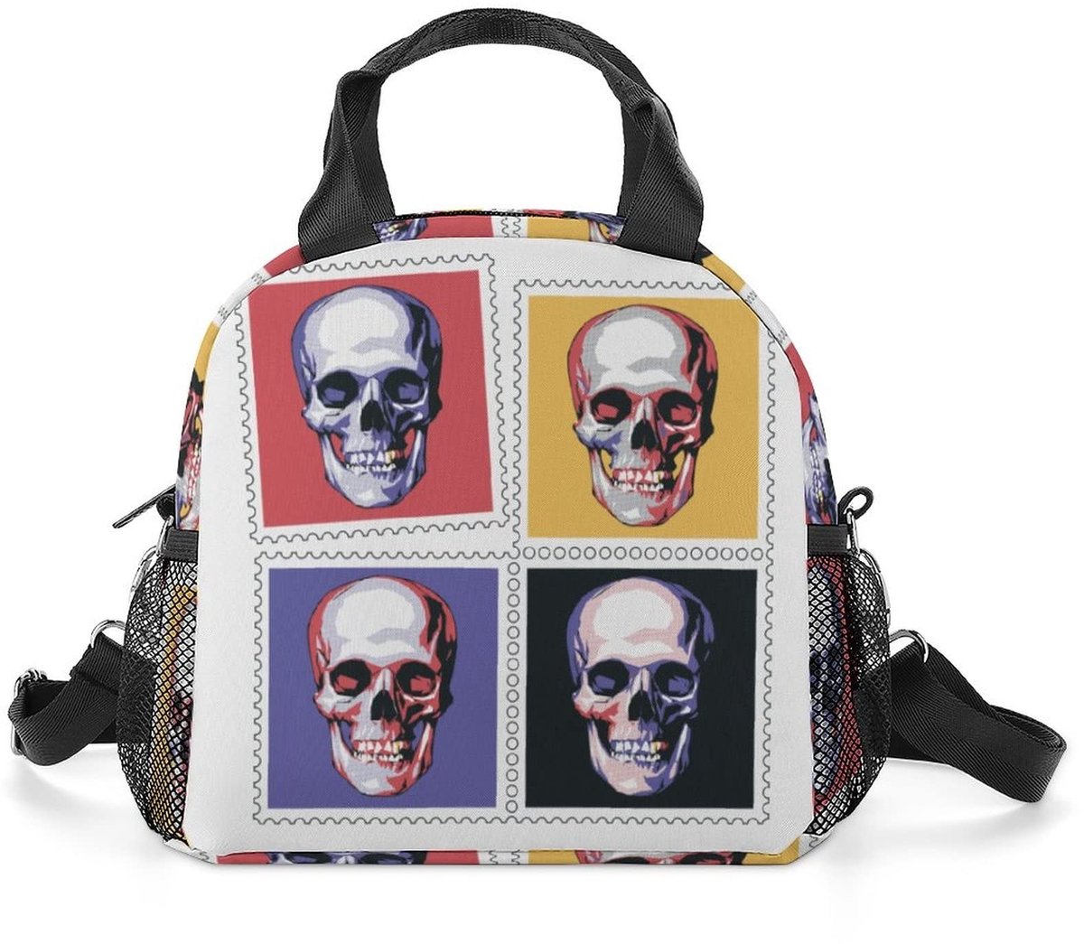 Insulated Lunch Bag - Lichtgewicht met schouderband - Skull afbeelding