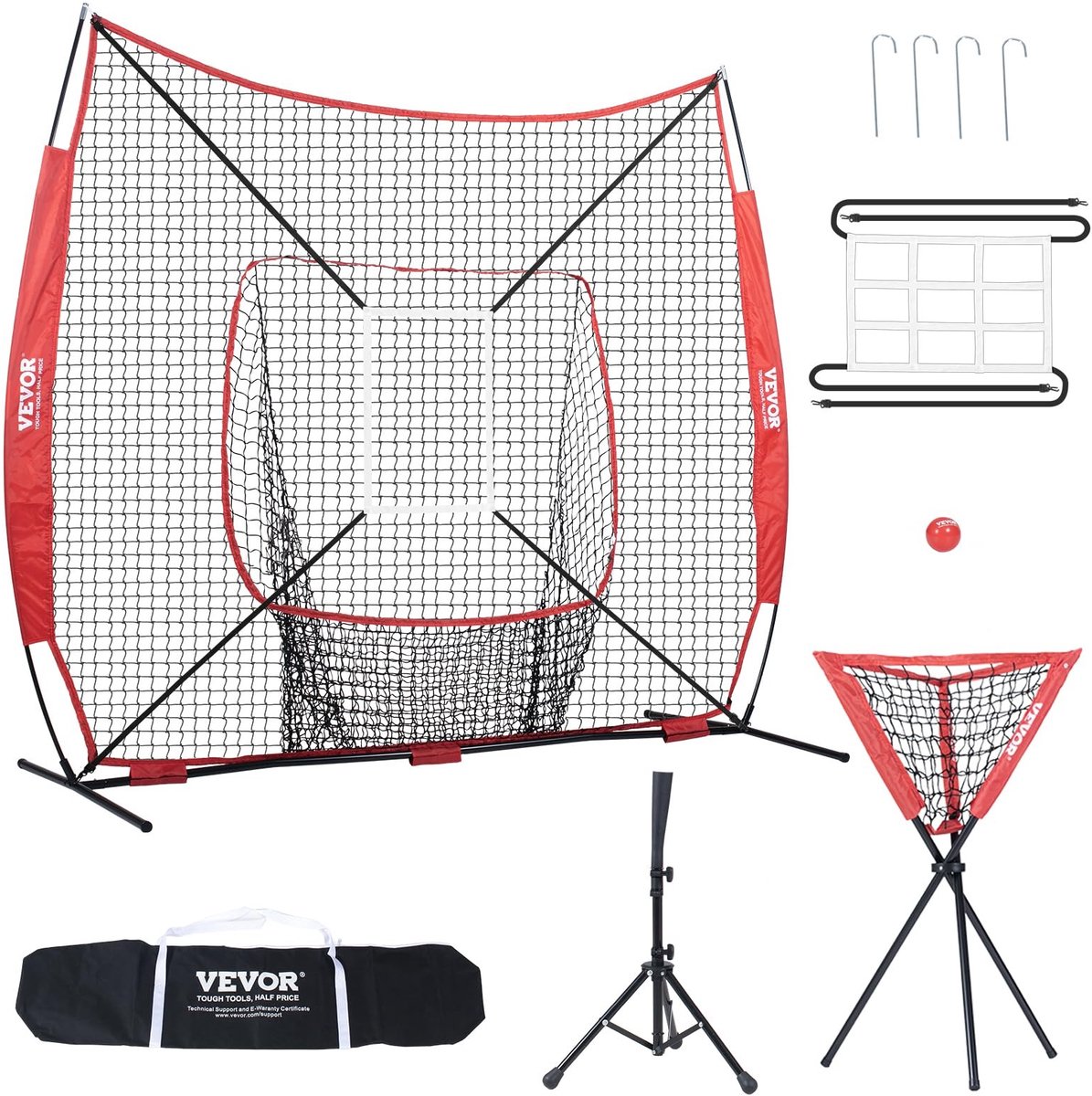 Baseball Softball Trainingsnet - Inclusief accessoires en draagtas