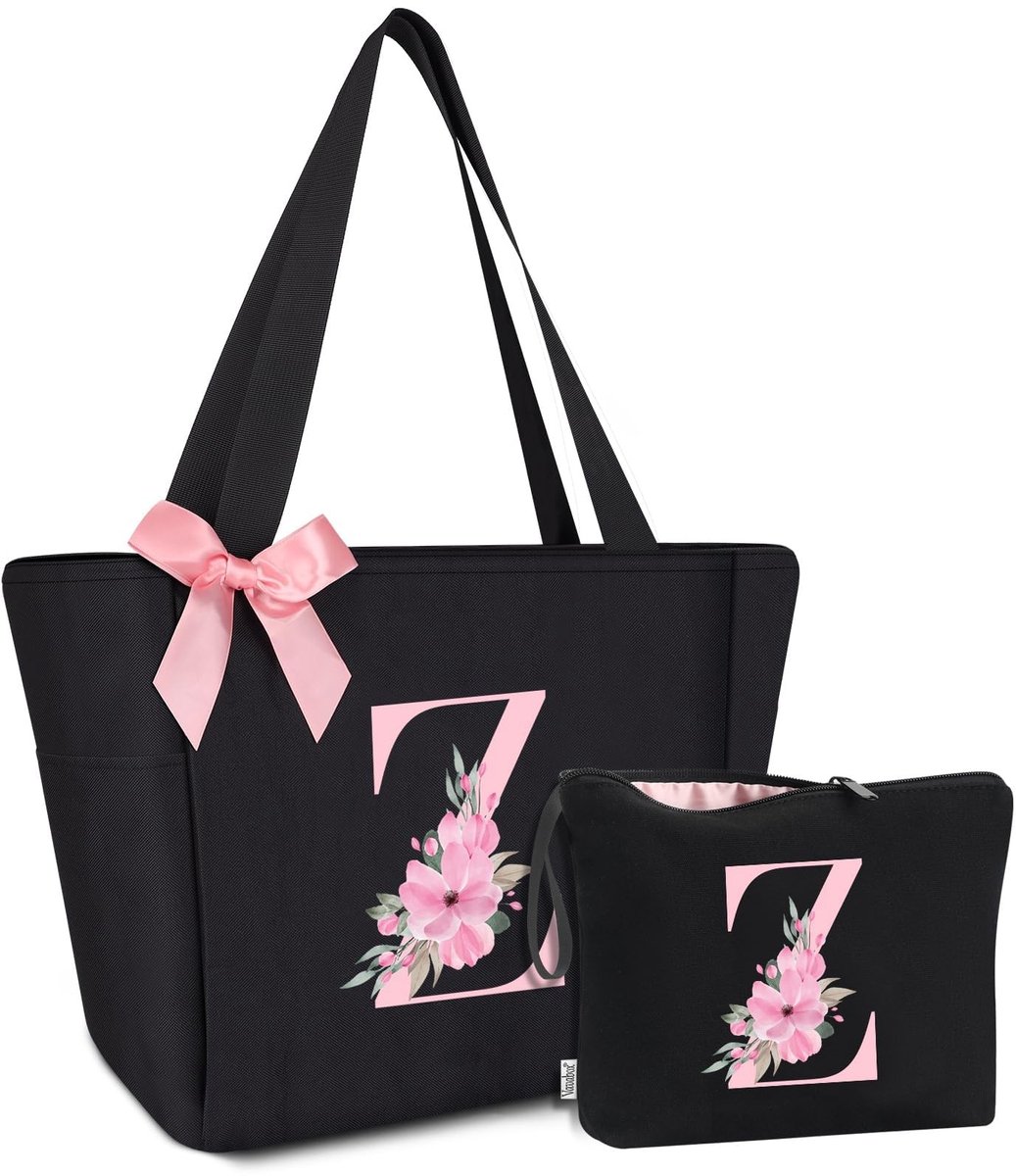 Cadeauset voor Vrouwen - Tote Bag en Makeup Tas Zwart