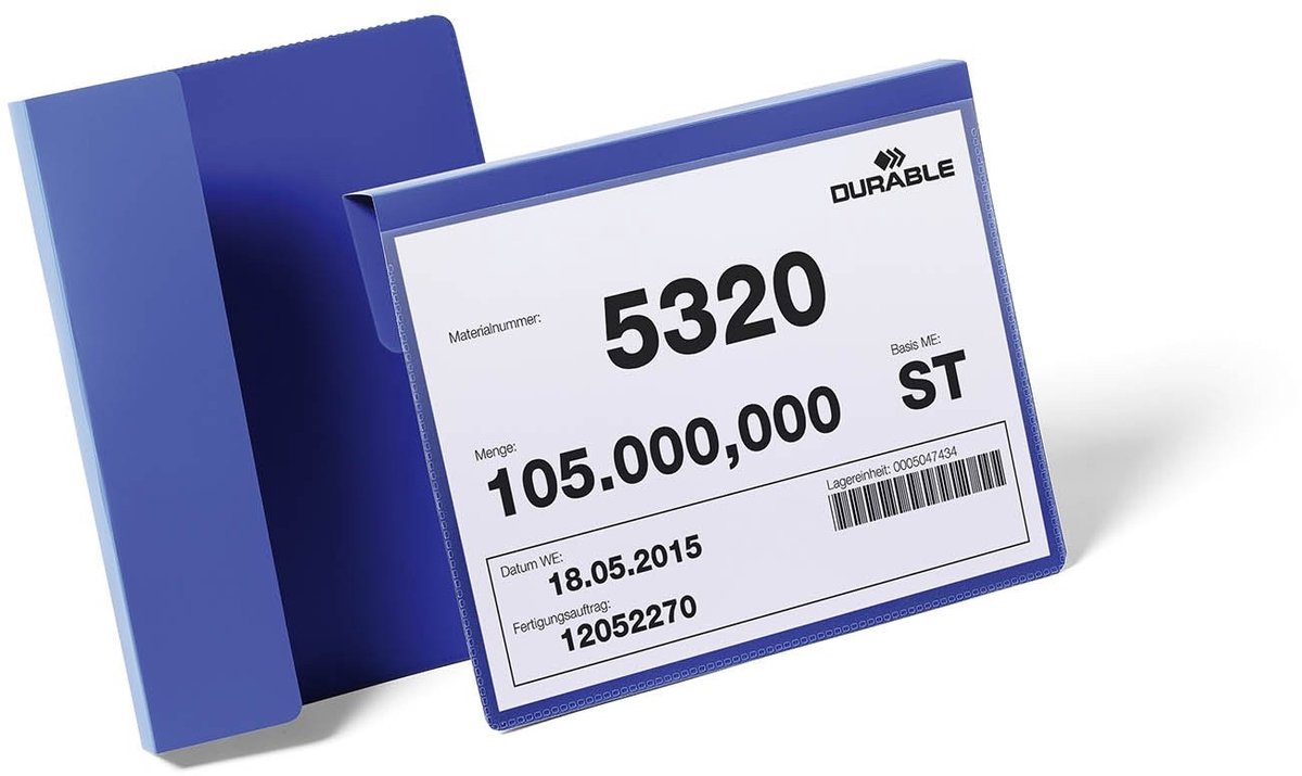 Documentenhoes met ophangsysteem A5 liggend - 50 stuks - donkerblauw