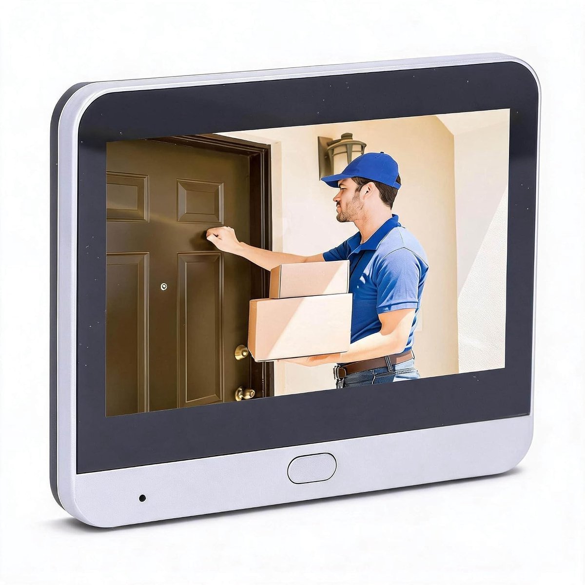 Draadloze Videodeurbel - 2MP Slimme Videodeurbel met 4,3 Inch 1080p HD Monitor - 160° Kijkhoek - Nachtzicht voor Thuisbewaking