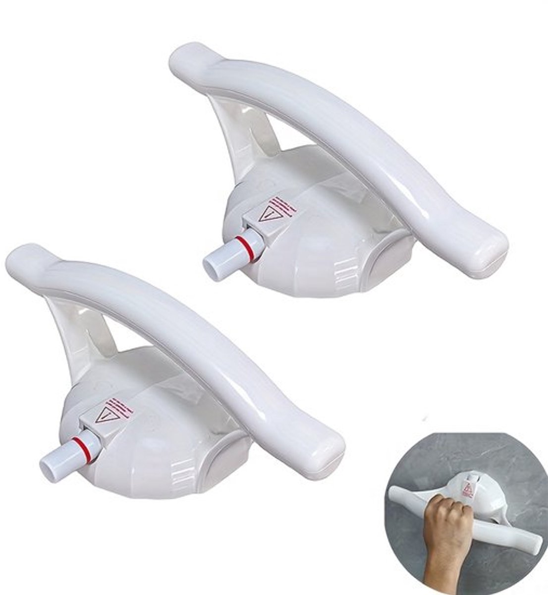 Antislip badkamergrepen voor ouderen | Twee-pack stootvaste vacuümzuignap leuningen, 90,72 kg belastbaar, intieme bescherming
