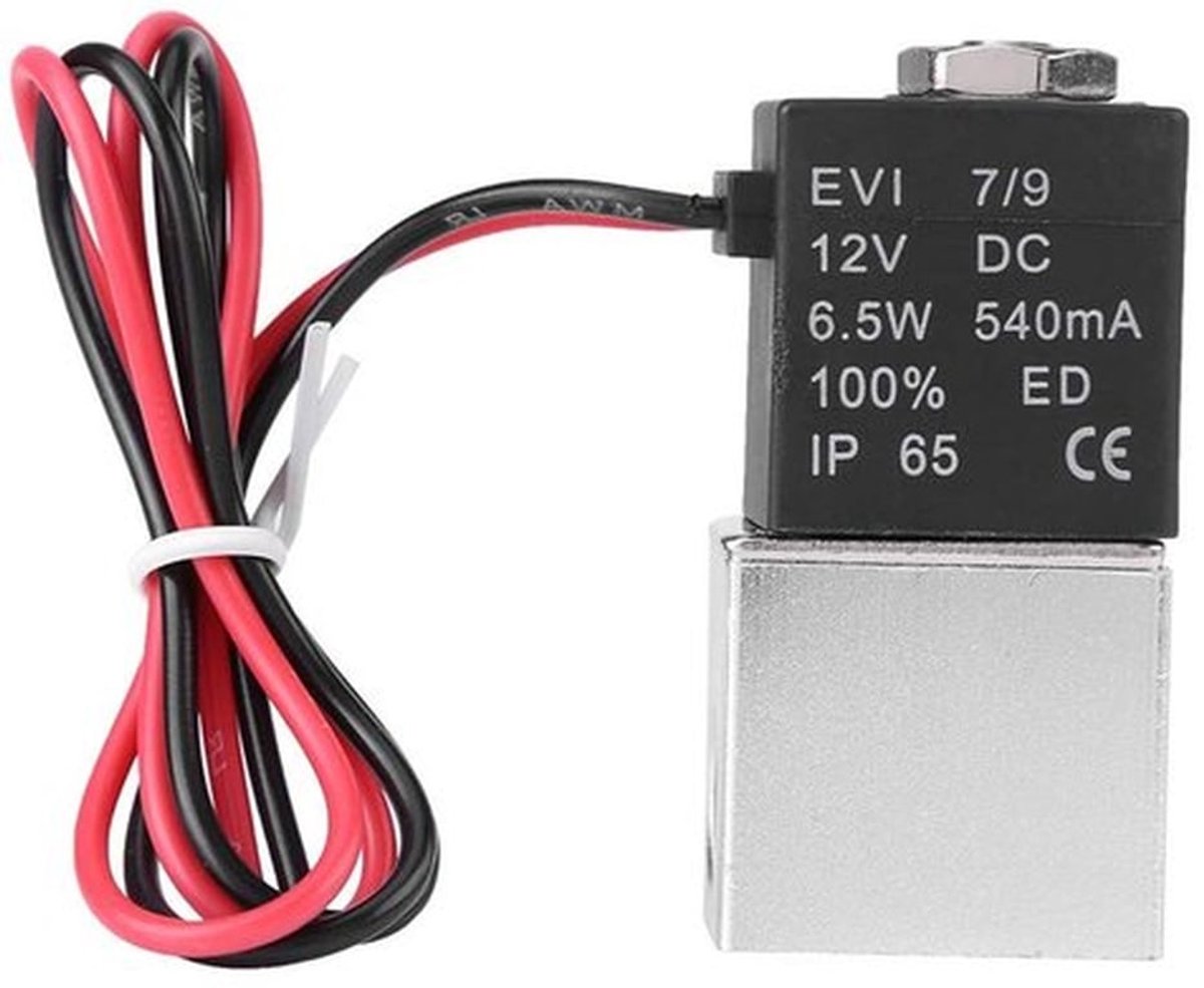 Solenoïde ventiel - pneumatische klep - 2-weg normaal gesloten - 12V DC - 1/4 duim - Voor lucht, gas en vloeistoffen - Geschikt voor diverse toepassingen