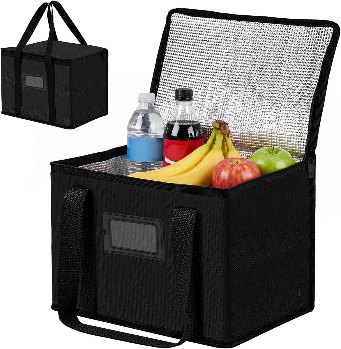 Alaoo Koeltas, 10 l, zwart, opvouwbaar, grote koeltas - ShopVlot
