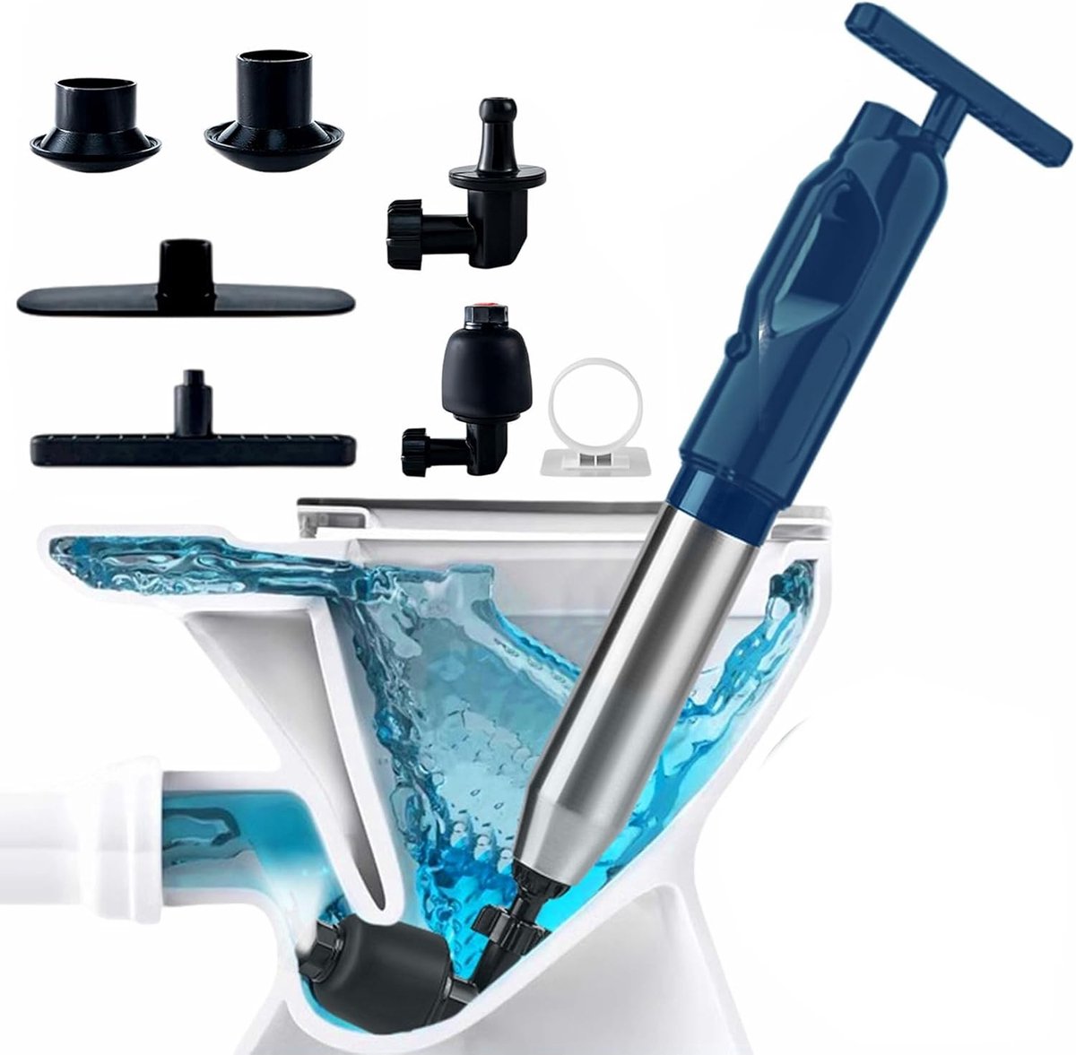 Flexibele Afvoerpomp voor Reinigen van Buizen, Hoge Druk, Compressed Air, Ideaal voor Toilet, Badkamer en Keuken