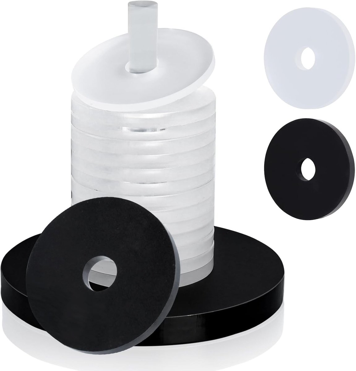 Set van 14 Acryl Schijven met Stand voor Shock Cutlery, Perfect voor Spellen, Dobbelstenen en Jule Meiern
