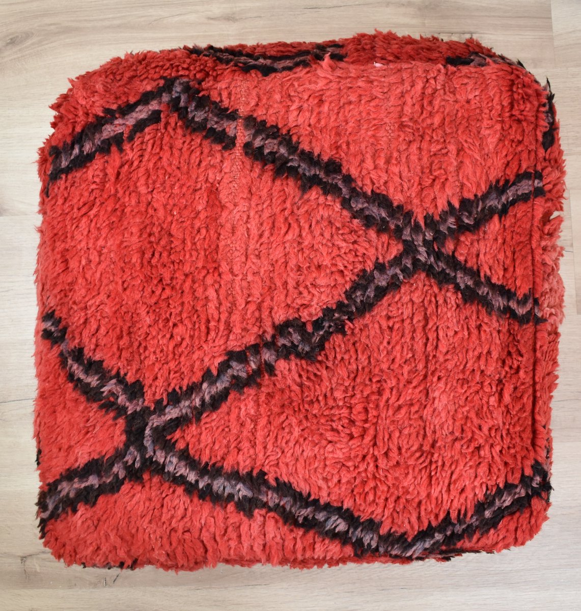 Poufs&Pillows handgeweven vloerkussen - Bohemian poef - handgeweven unieke kelim uit natuurlijke materialen - Gevuld geleverd k1680