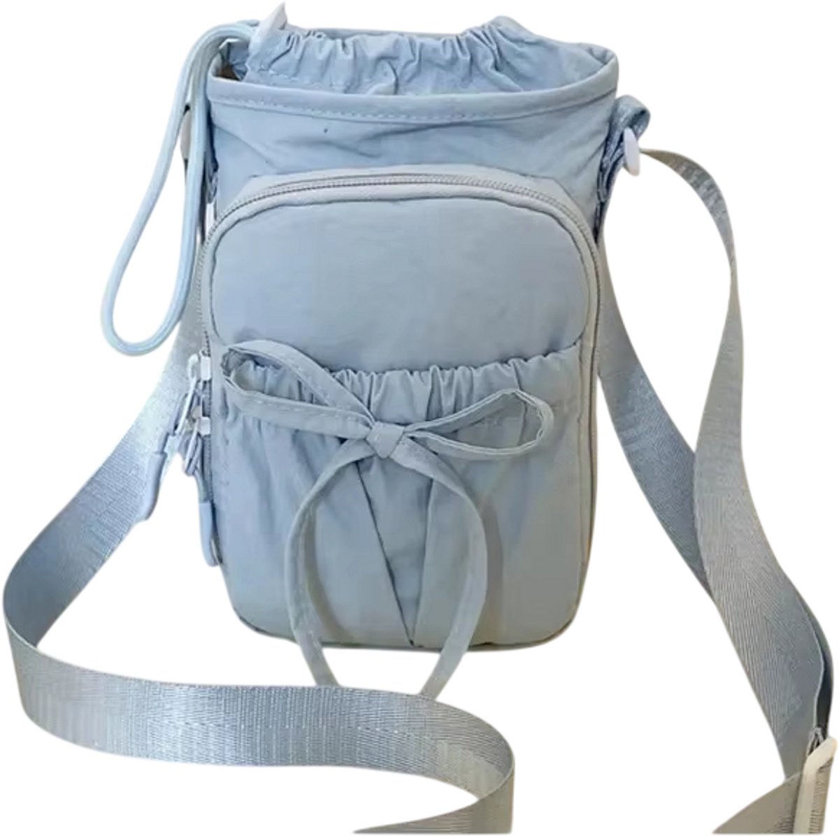 Telefoontas Dames Crossbody – Lichtgewicht Schoudertas met Waterfleshouder – Smartphone Tasje voor Wandelen, Fietsen, Reizen en Outdoor - Blauw