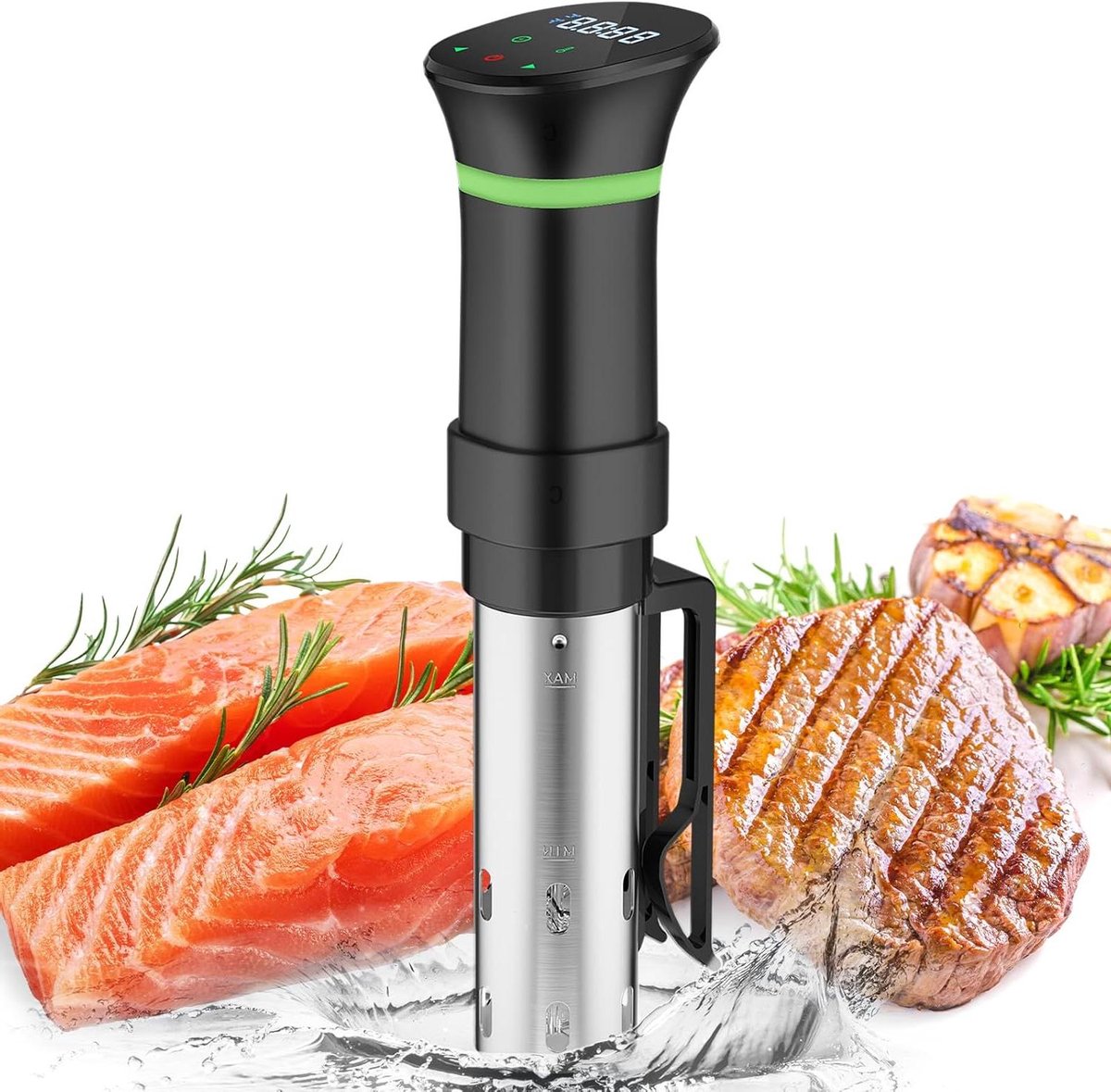 Sous Vide Koker - Precisie Koken - Perfect Garen - Snelle Wateropwarming - Tot 20 Liter - Zwart
