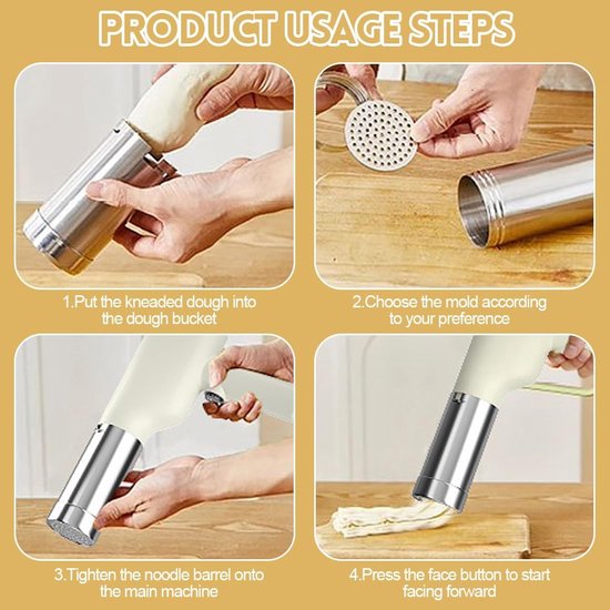 Pasta Machine - Pasta Maker - Pasta Tool - deeg vorm tool van Merkloos — afbeelding 5