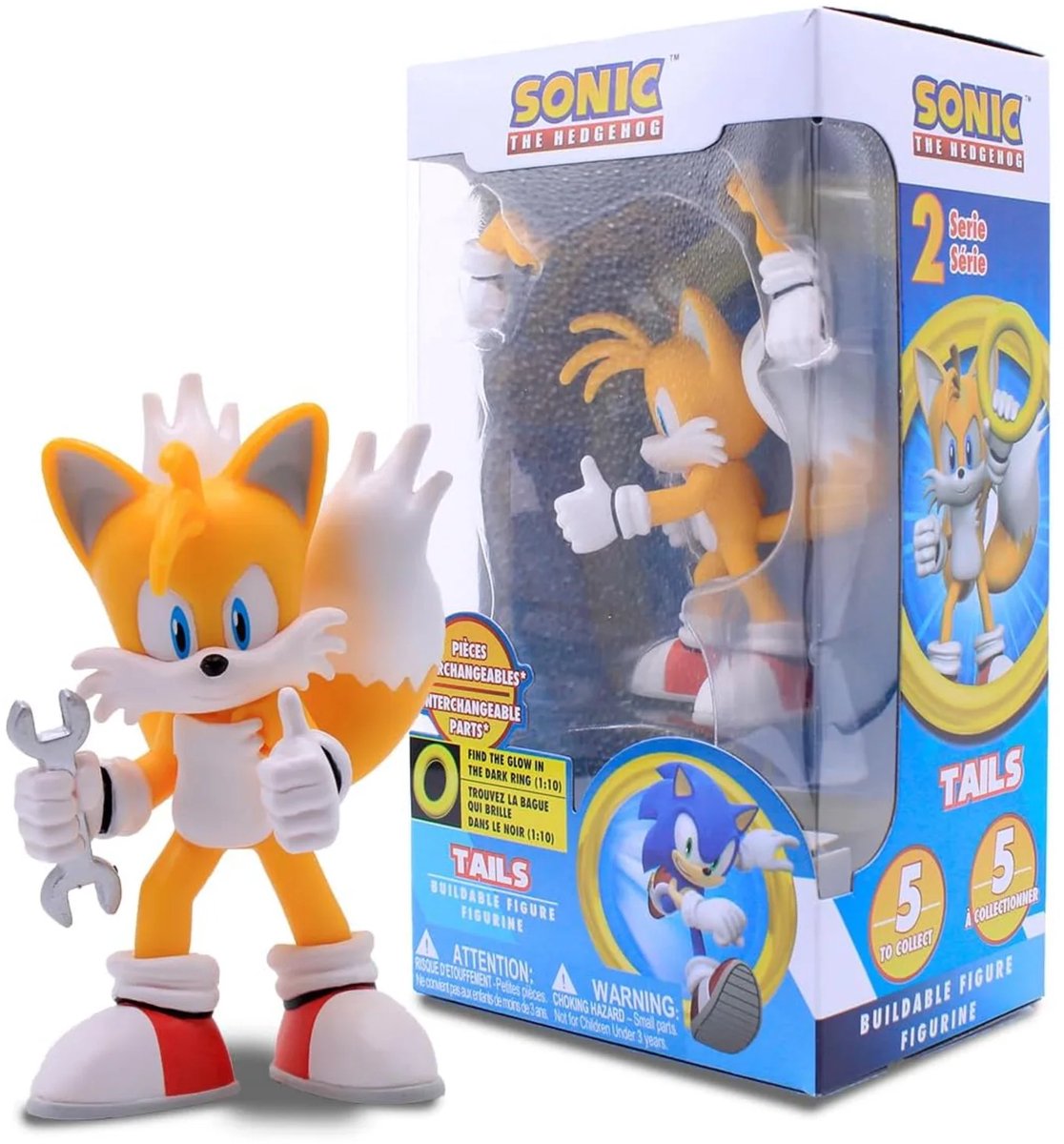 Justtoys Sonic the hedgehog Tails buildable figure - 9 cm groot - Videogame Merchandise