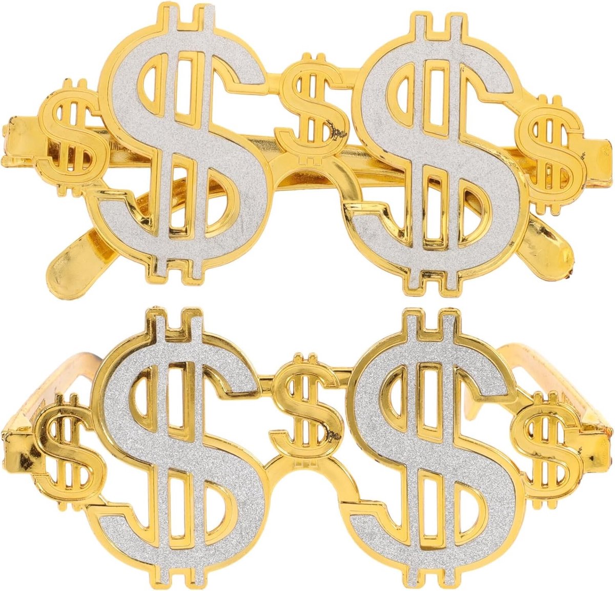 2 Stuks Grappige Zonnebrillen met Dollar Motief voor Halloween Feest en Foto Props, Ideaal voor Kostuums en Feestdecoratie