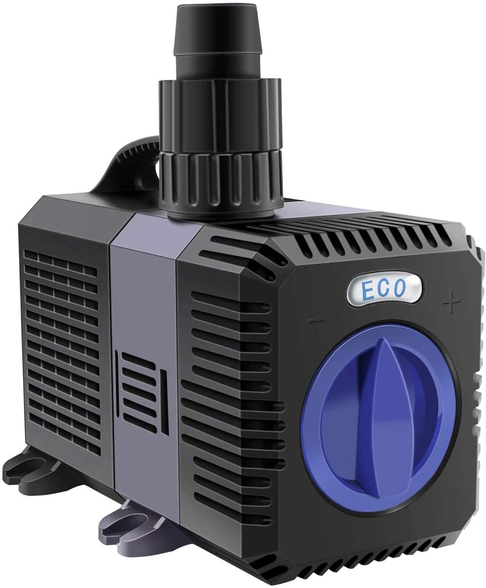 SnelShoppen - ECO 8000L/H Vijverpomp Beeklooppomp Regelbaar voor Tuin, Aquarium, Zwembad en Filterpomp - Perfect voor Buitengebruik