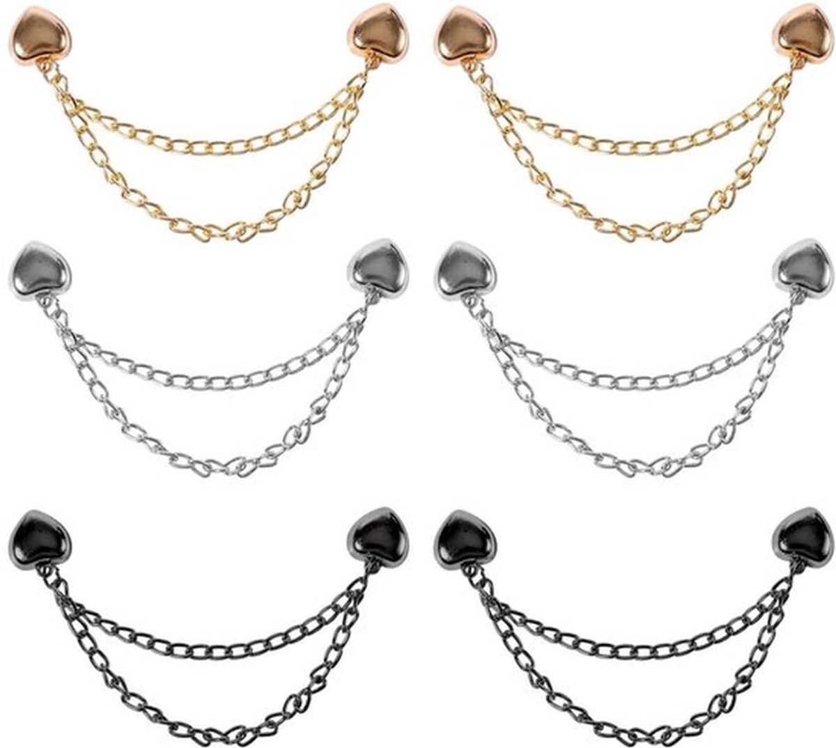 Kledingclips 6 Stuks - Magnetische Kledingclips - Multifunctionele Knoopclips - Aluminiumlegering - Sterk Metaal - Voor Sjaals/Hijab