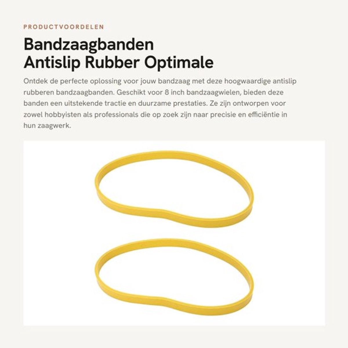 Bandzaagband 2 Stuks - Rubber - Antislip - Vervangingsonderdelen - 12,55 mm Breedte - Slijtvast en Krasbestendig - Lintzaagband