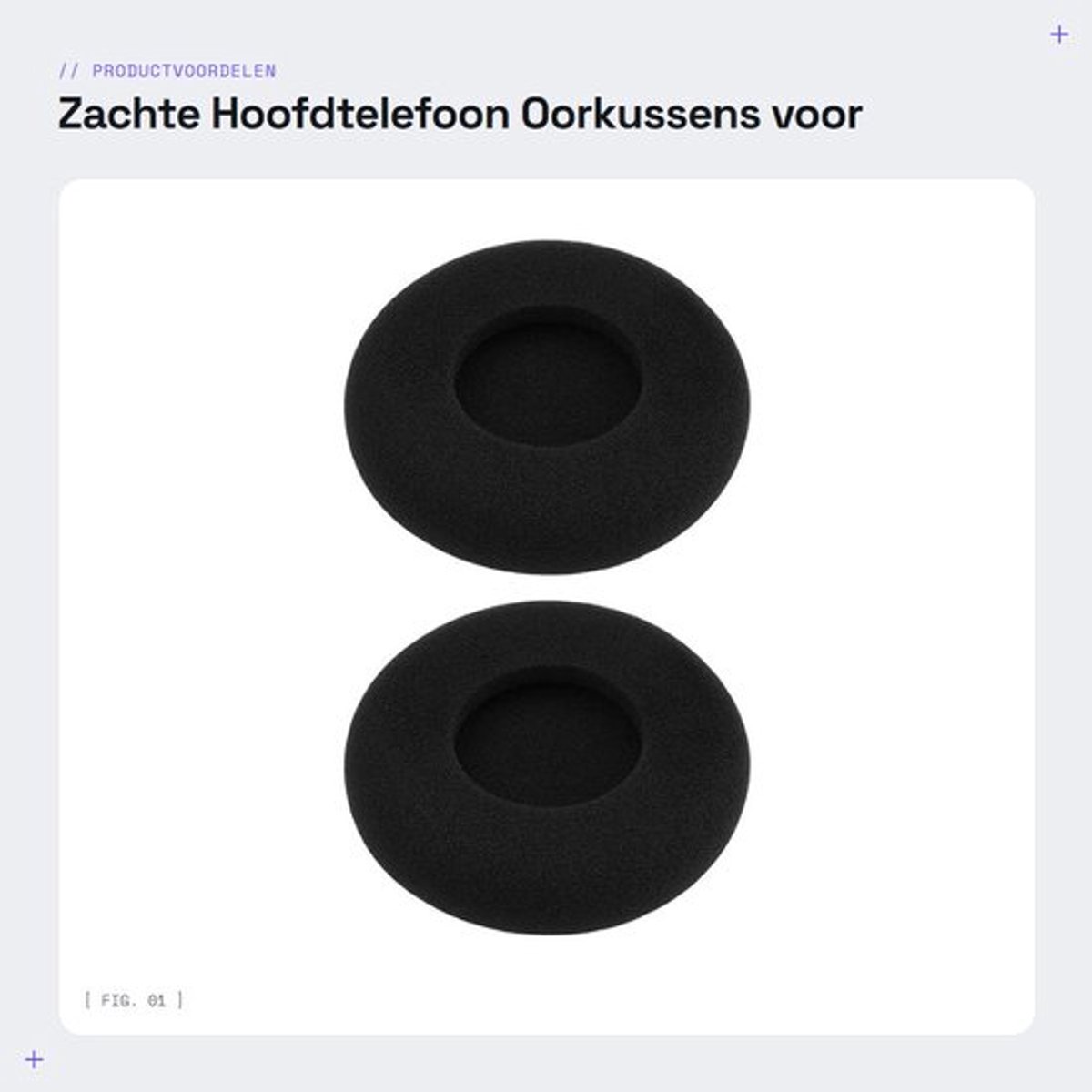 Hoofdtelefoon Oorkussens Zacht - Compatibel met Grado SR80/SR60/SR125/SR225/SR325 - Buitendiameter 85 mm - Binnendiameter 40 mm - Lichtgewicht - Comfortabel Luisteren
