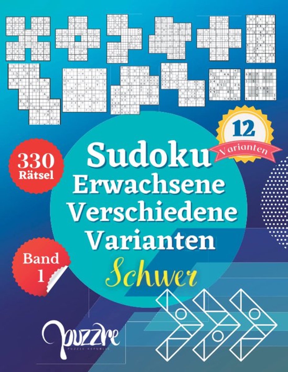 SnelShoppen - Sudoku voor Volwassenen - Diverse Varianten - Moeilijk - Denkspellen Mix - Irregulair, Hyper, Samurai, 12x12, Marathon - Perfect voor Pu