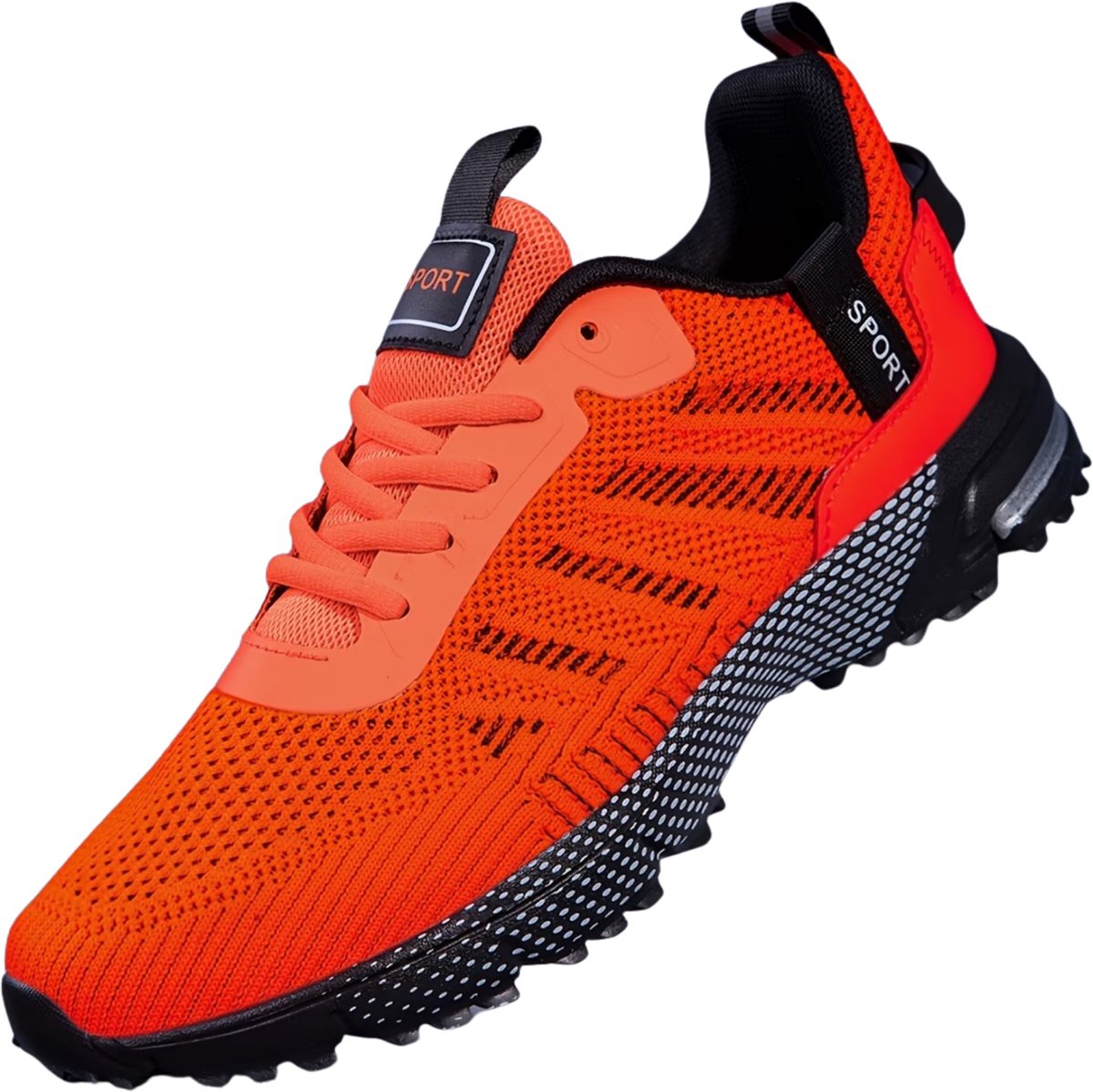 Currero Schoenen Heren Sneakers Comfortabel Wandelschoenen Casual Volwassenen Oranjerood 45