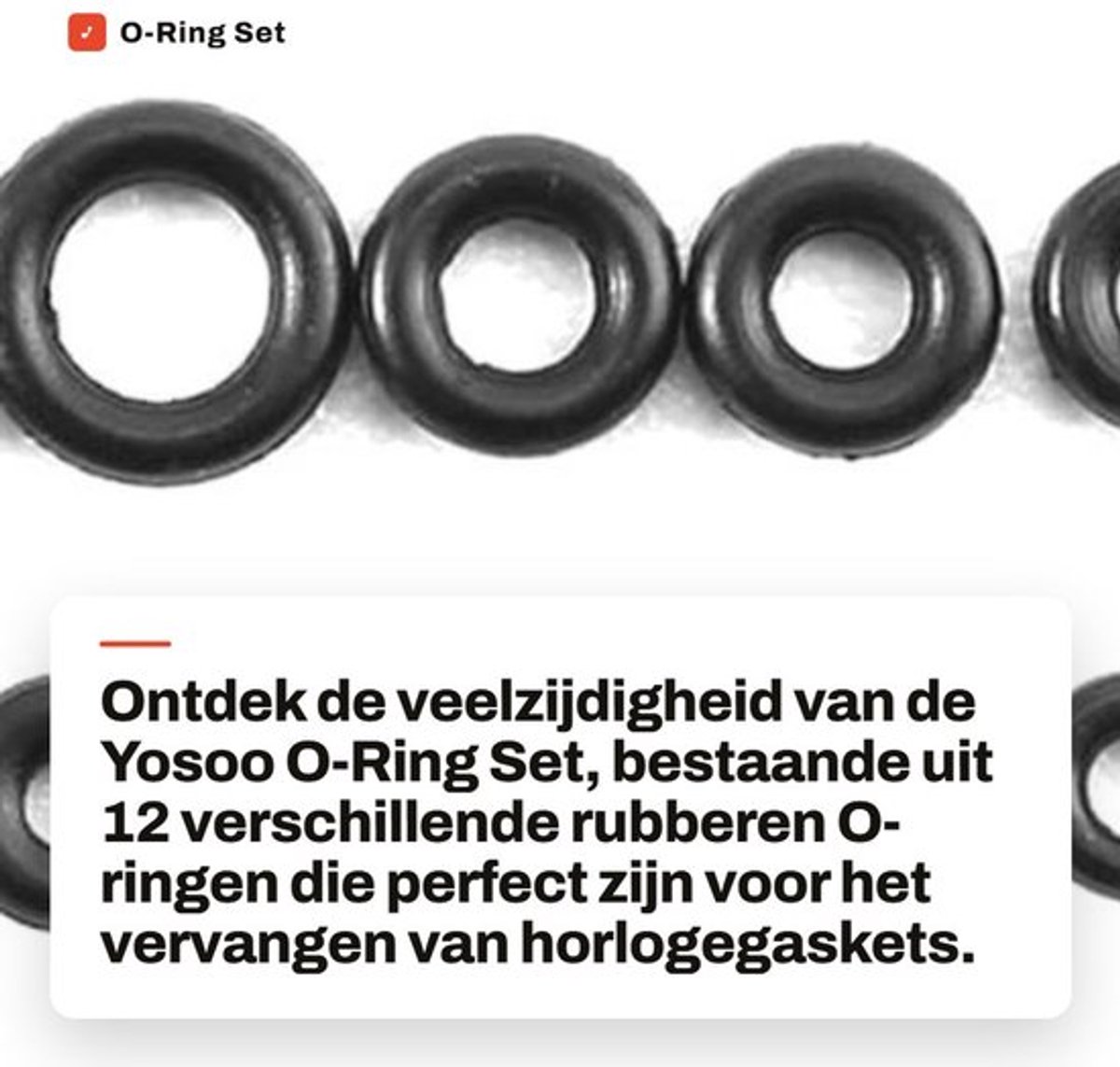 O-ring Rubber Set 12 Sizes - O-ringen Assortiment - Waterdichte Seal - Gasket voor Horloges - Lange Levensduur - Inclusief Opbergdoos - Rubberen Ring