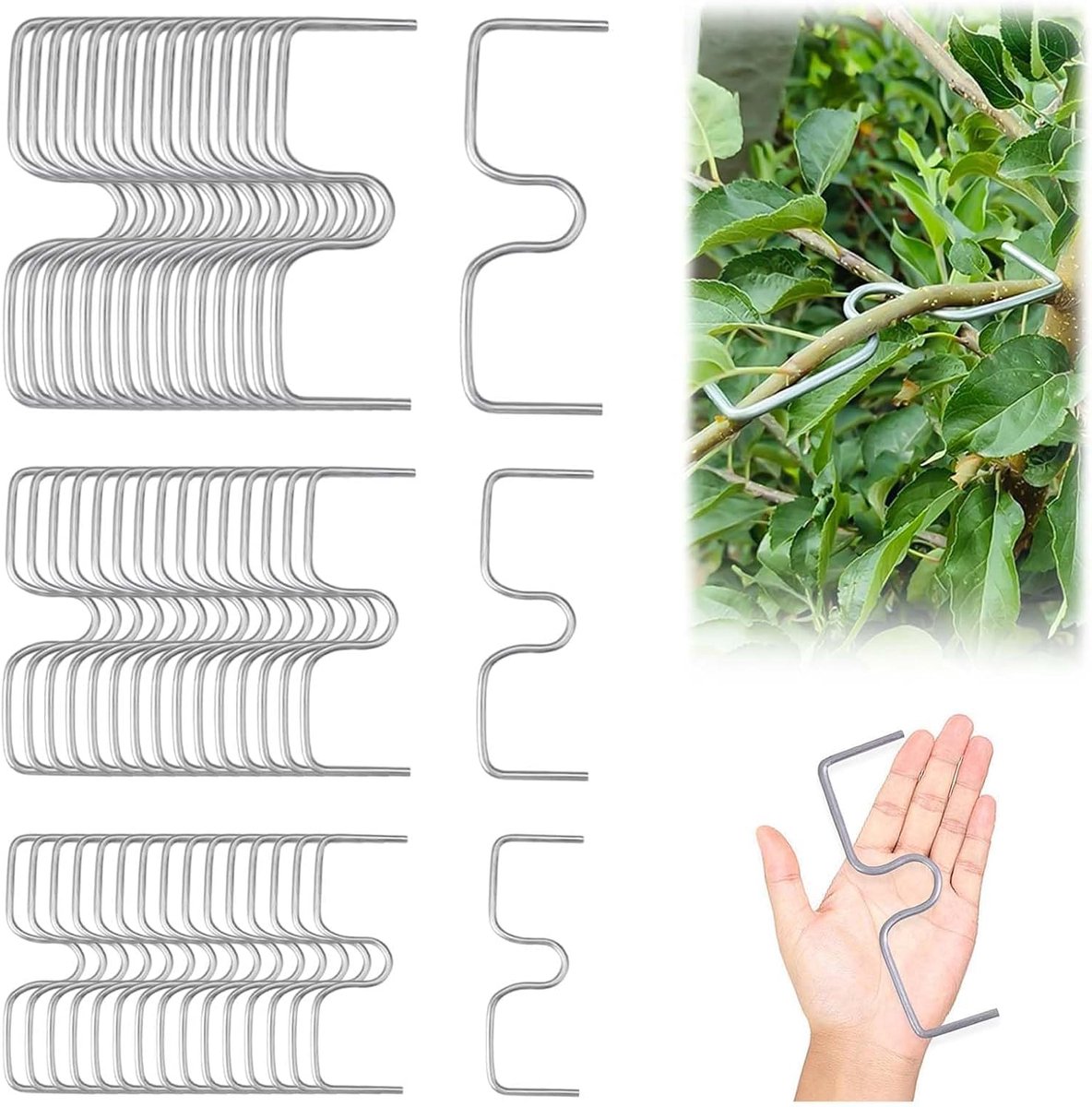 SnelShoppen - 45 Pcs Branch Spreaders Fruit Tree, M13/10/8, M-Vormige Takkenverspreiders voor Fruitbomen, Stevige Metaal, Ondersteuning voor Bomen, Tu
