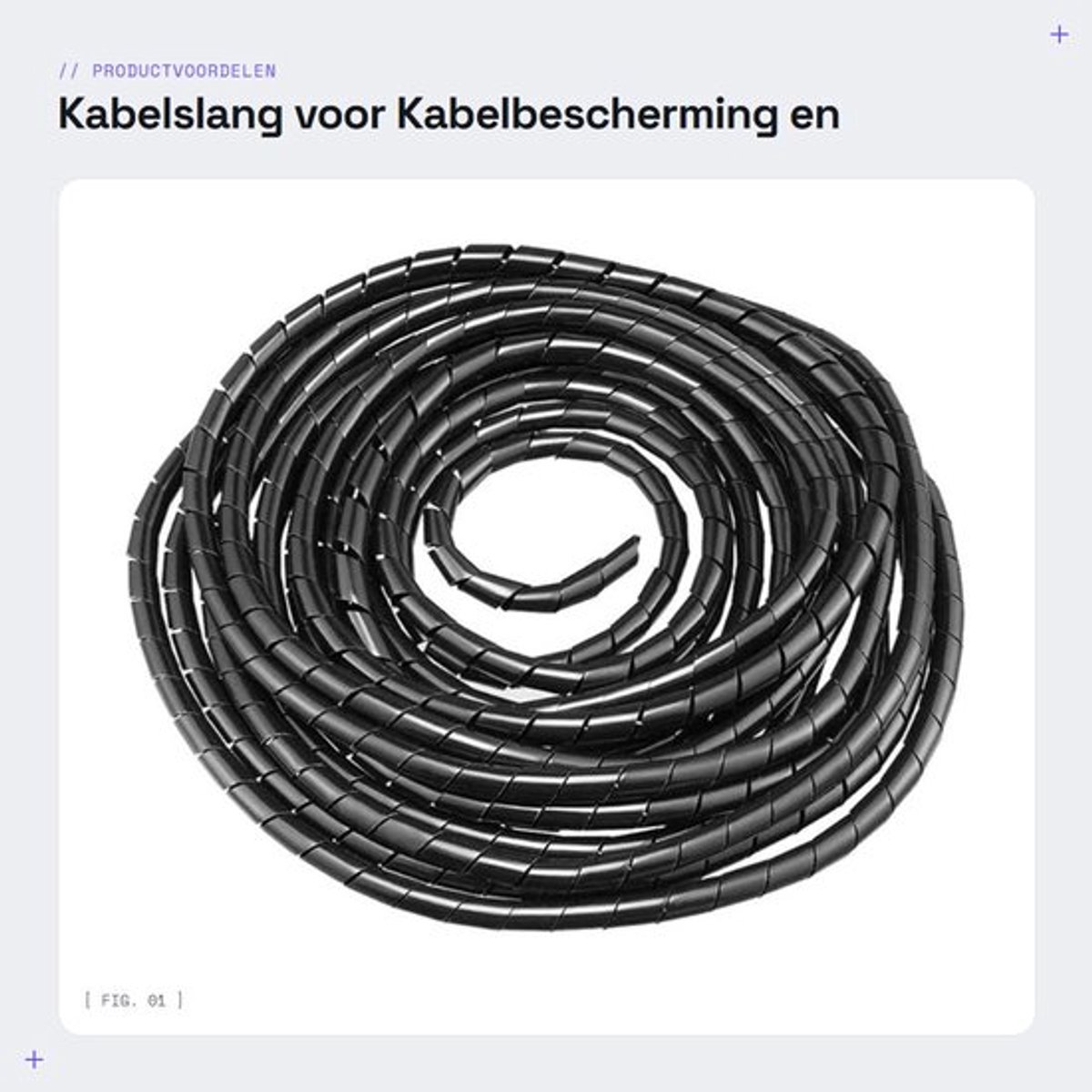Kabelslang Zwart 12 mm - Kabelbescherming - Kabelorganisatie - Flexibele Spiraalslang - Kabelmanagementset - 7,5 m Lengte - Kabelbuis