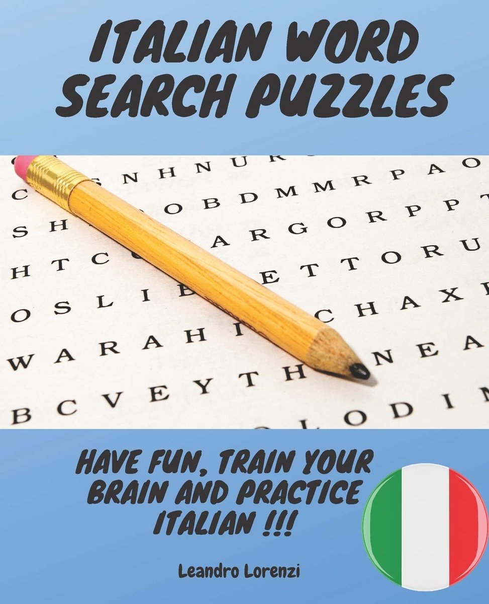 Italian Word Search Puzzles: Have Fun, Practice Italian and Train your Brain!!! - ShopVlot