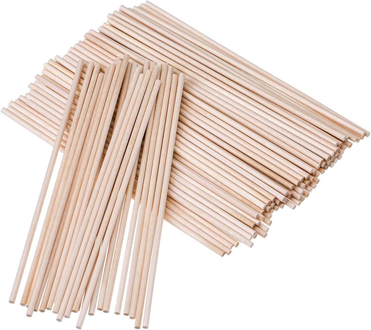 Houten Stokken voor Creatieve Projecten, 100 Stuks, 20 x 0.5 cm, Ideaal voor Knutselen, Modelbouw en Educatieve Speelgoedactiviteiten