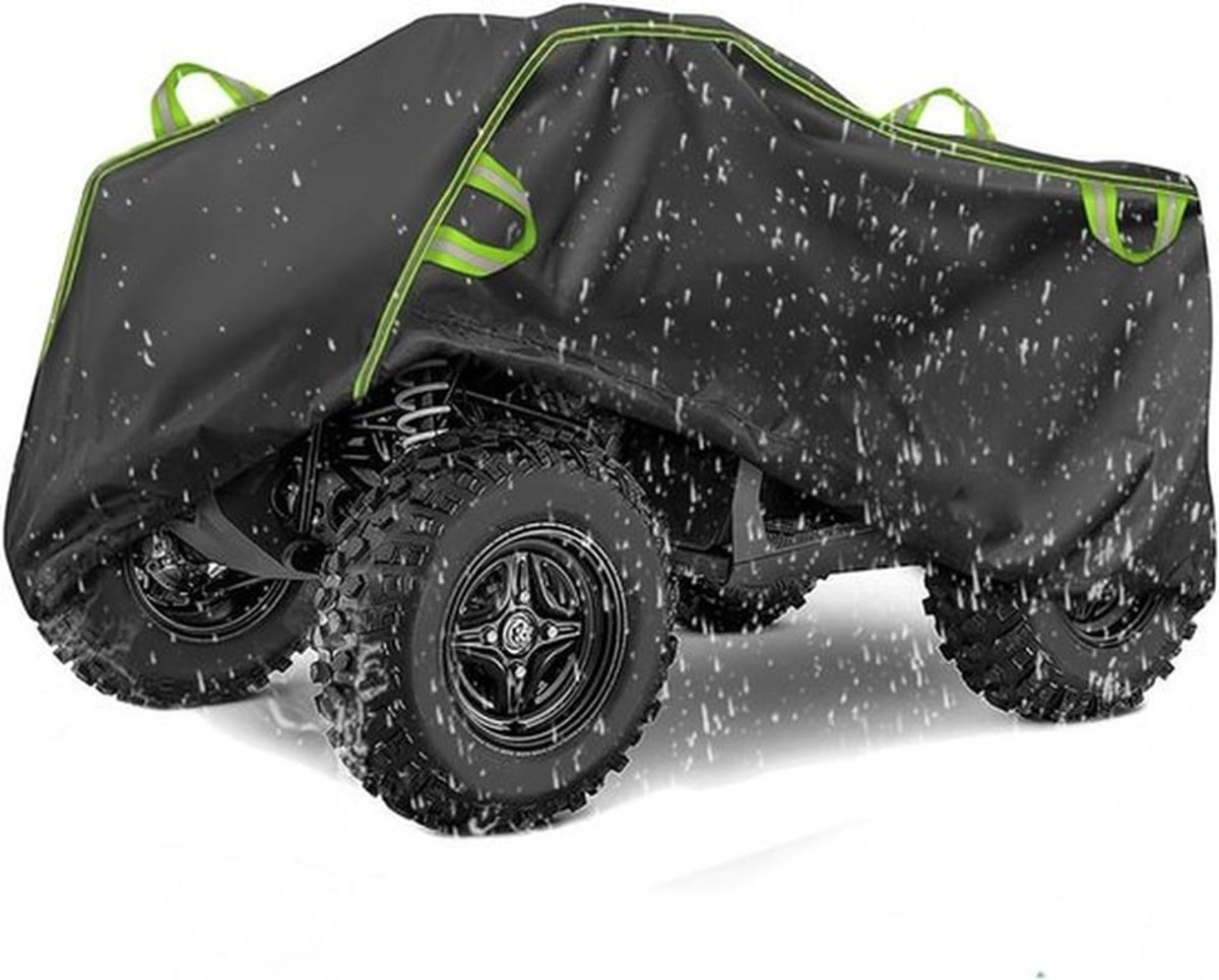 Motorhoes voor vierwielige voertuigen, geschikt voor ATV's (All-Terrain Vehicles), waterdicht, geschikt voor zowel binnen- als buitengebruik, winddichte winterhoes met winddichte gesp, afmetingen: 256*110*120 cm XL