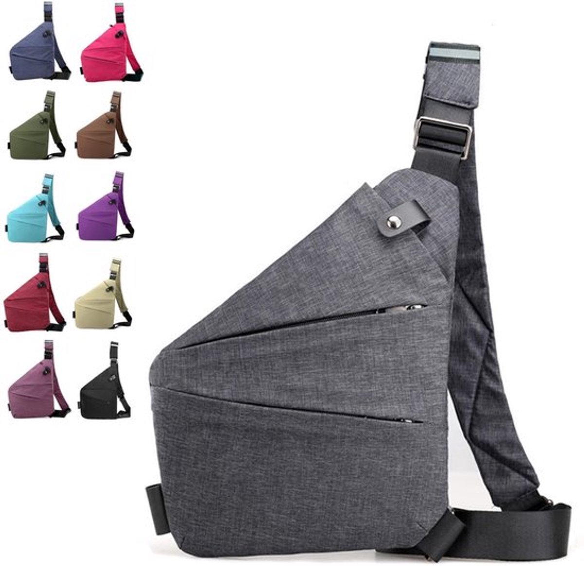 Diefstalbestendige Tas - Anti-diefstal Schoudertas - Borstas voor Dames - Bodybag - Lichtgewicht - Comfortabel en Veilig