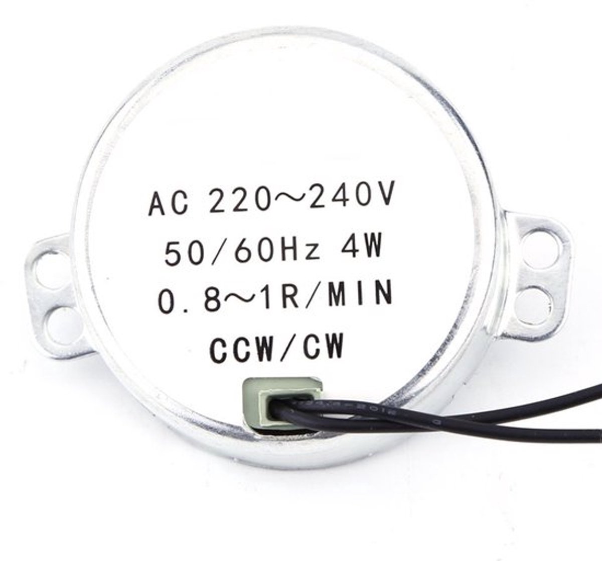 Synchrone Motor - 4W - Tandwiel-aangedreven Microfooncomponenten - 0,8-1RPM - Langzame motor - Voor hobbyprojecten - Compact formaat - Geschikt