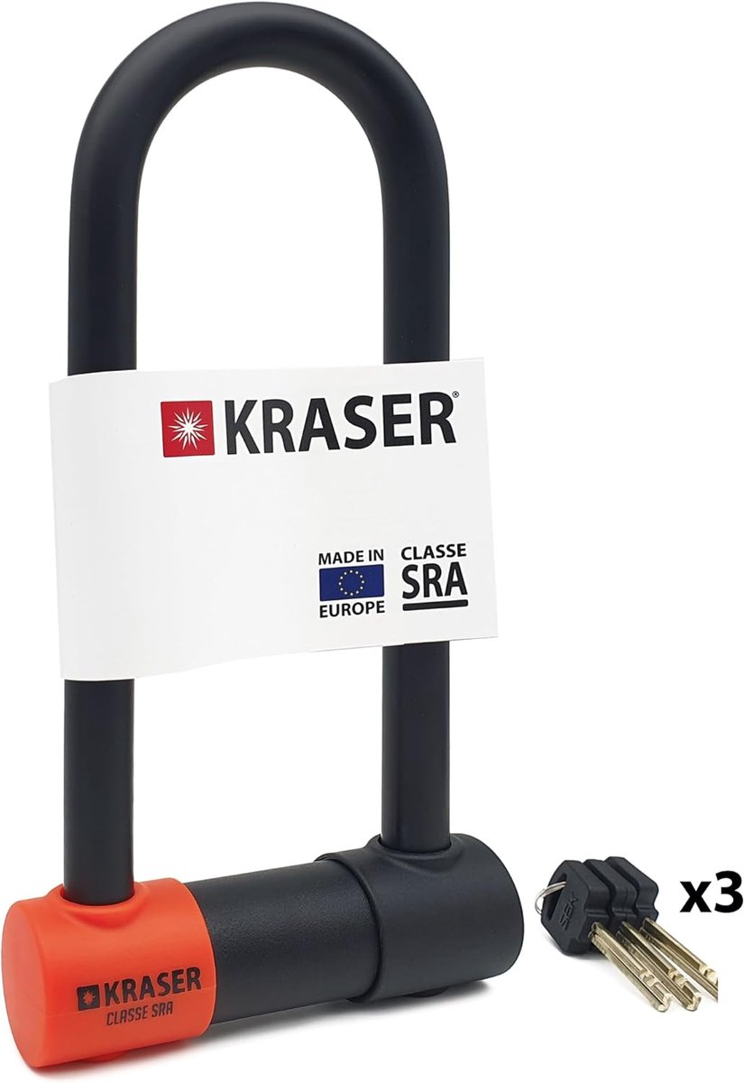 SnelShoppen - Robuuste Motief Beveiligingsslot met dubbele vergrendeling 85x250mm, 18mm diameter, hoogwaardig gehard staal, anti-diefstal voor motorfi