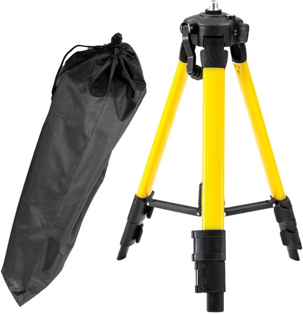 Statief Telescopisch 44-119 cm - Aluminium Houder - 5/8 Inch Schroefdraad - Geïntegreerde Waterpas - Bouwplaatsvoet - Stabiliteit en Veiligheid - Camera Statief