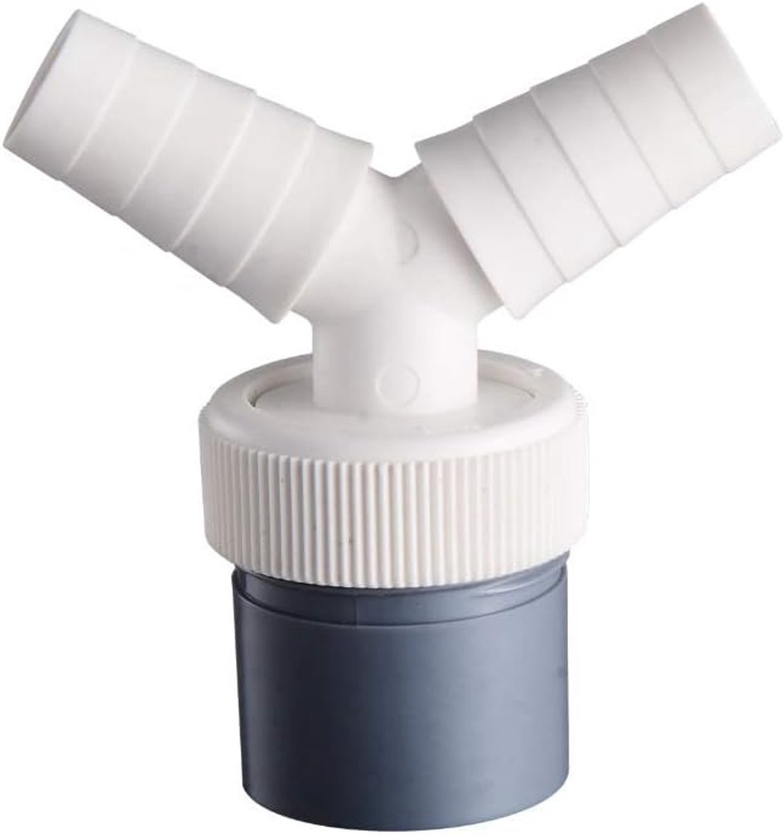 SnelShoppen - Double Afvoer voor Vaatwasser en Wasmachine, Ø 40 mm, PVC, Met 2 Afvoeraansluitingen, Standaard Draad voor Keukenafvoer, Perfect voor Hu