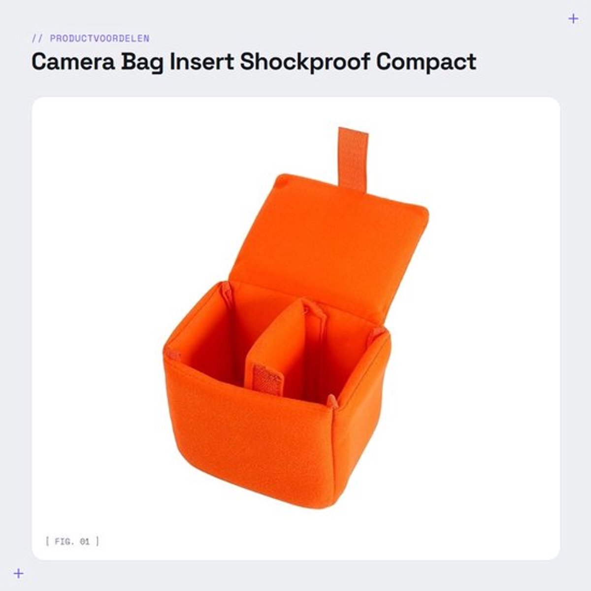 Camera Bag Insert - Shockproof - Compact - Accessoire voor Camera - Perfecte bescherming - Geschikt voor elke cameratas