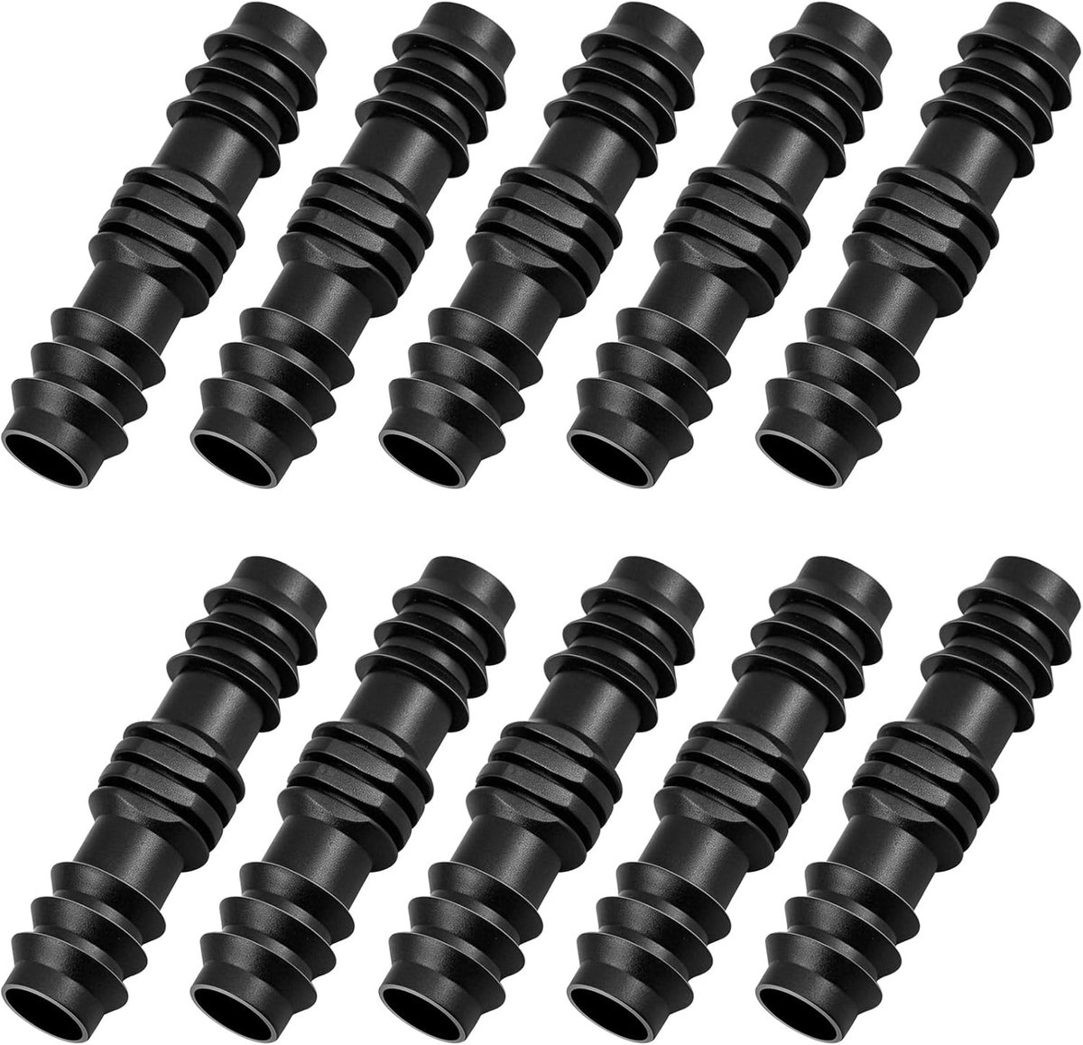 KZQ Slangkoppelingen 16 mm 10 Stuks Zwarte Kunststof Verbindingsstukken voor Tuin Druppelslang Robuuste Irrigatiefittingen Accessoires voor Druppelirrigatiesysteem