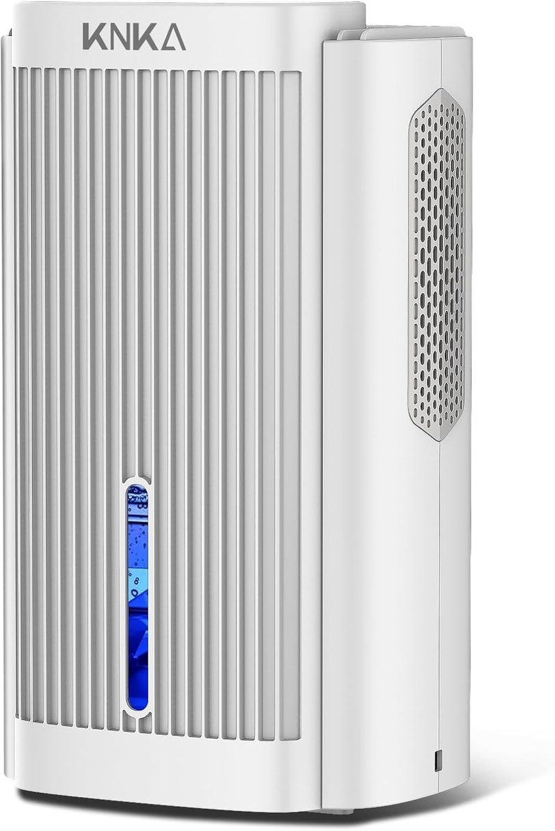 SnelShoppen - Luchtontvochtiger 1,1L, Stil onder 28dB, Elektrisch, Automatische Uitschakeling, Slaapmodus, Nachtlampje, Ideaal voor Woning, Badkamer,