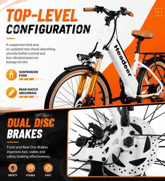 26"Elektrische fiets 48V 11.5Ah Shimano 7 versnellingen 80km Trapondersteuning met dubbele Hall-sensor — afbeelding 2