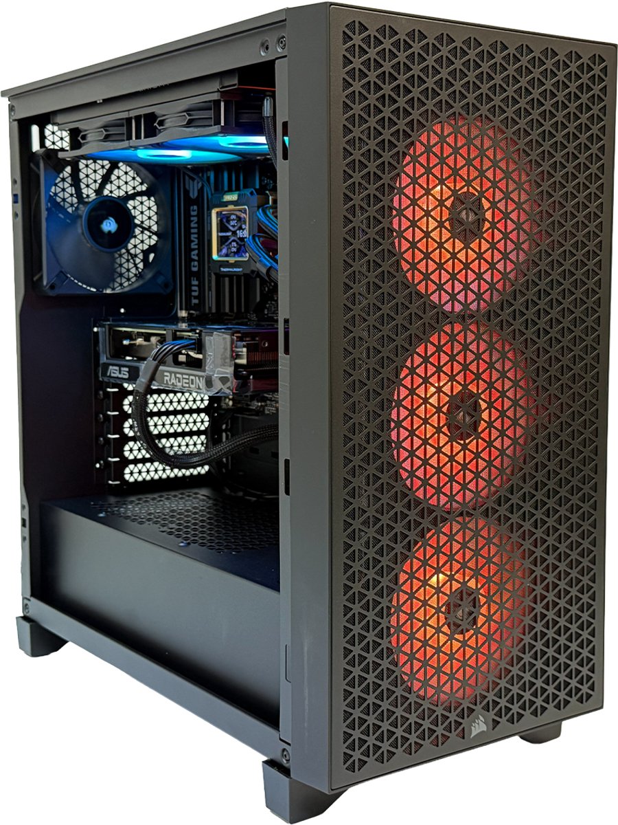 Azoth – Powered by ASUS / ELITE-9060XT / AMD Ryzen 5 7800X3D TRAY / ASUS DUAL Radeon RX 9060 XT 16GB / 32GB RAM / 1TB M.2 SSD Gaming PC