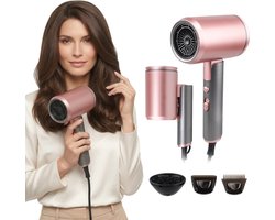 Livaliora Föhn met diffuser – Krullen – Haardroger met Borstel – 2400W – Haarfohn – Roterende Fohn Kop – Fohnborstel – Multistyler – Coolshot
