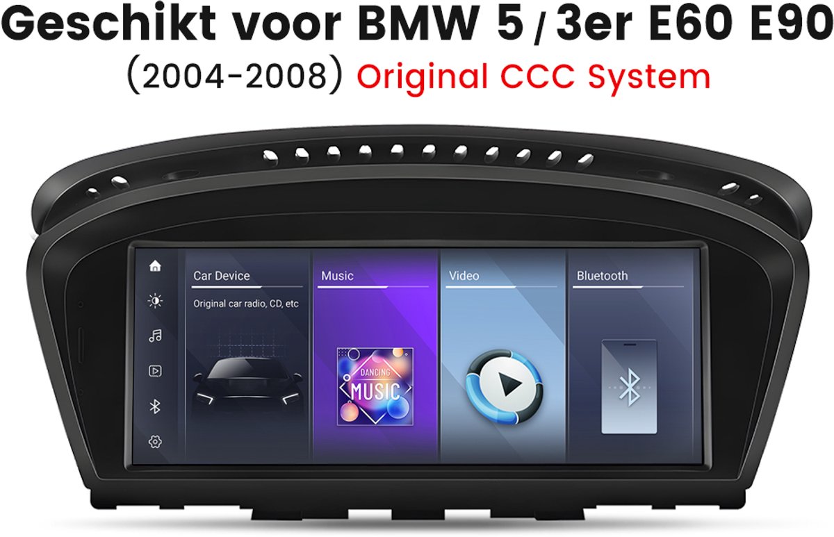 Cestovet Autoradio LINUX - Geschikt voor BMW E60 E61 E90 E91 CCC-Systeem - Draadloos CarPlay, Android Auto, multimediaspeler, GPS NAVI