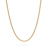 Elysian - Dames Ketting Goudkleurig - Rope Halsketting - 18K Goud verguld Roestvrij Staal - Hypoallergeen - 45 + 5cm
