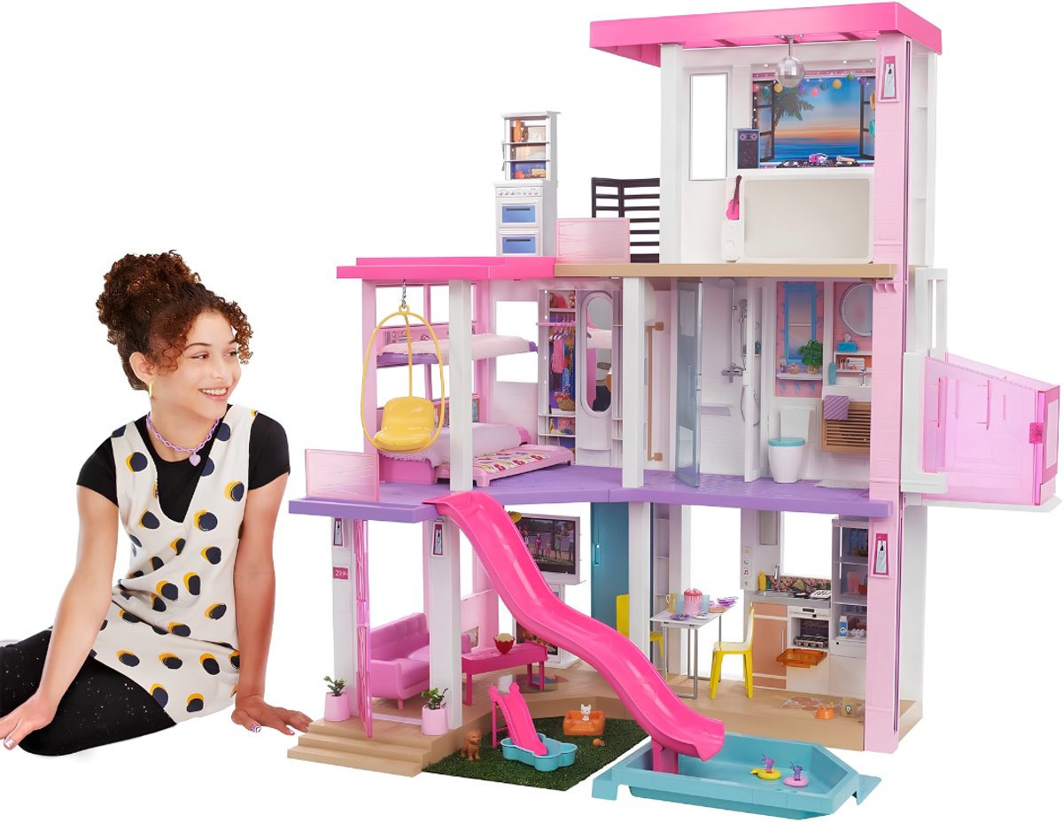 NIVA® Speelhuisjes - Speelhuisje - Poppenhuis - Roze - 72cm x 177cm x 109 cm