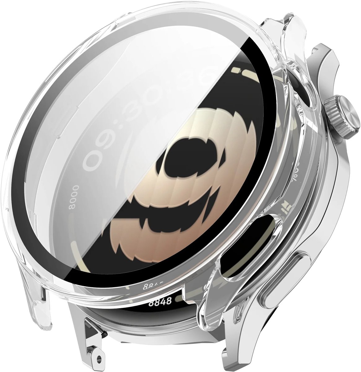 Strap-it Beschermhoesje PC met Glas – geschikt voor Oppo Watch S – optimale bescherming – Transparant