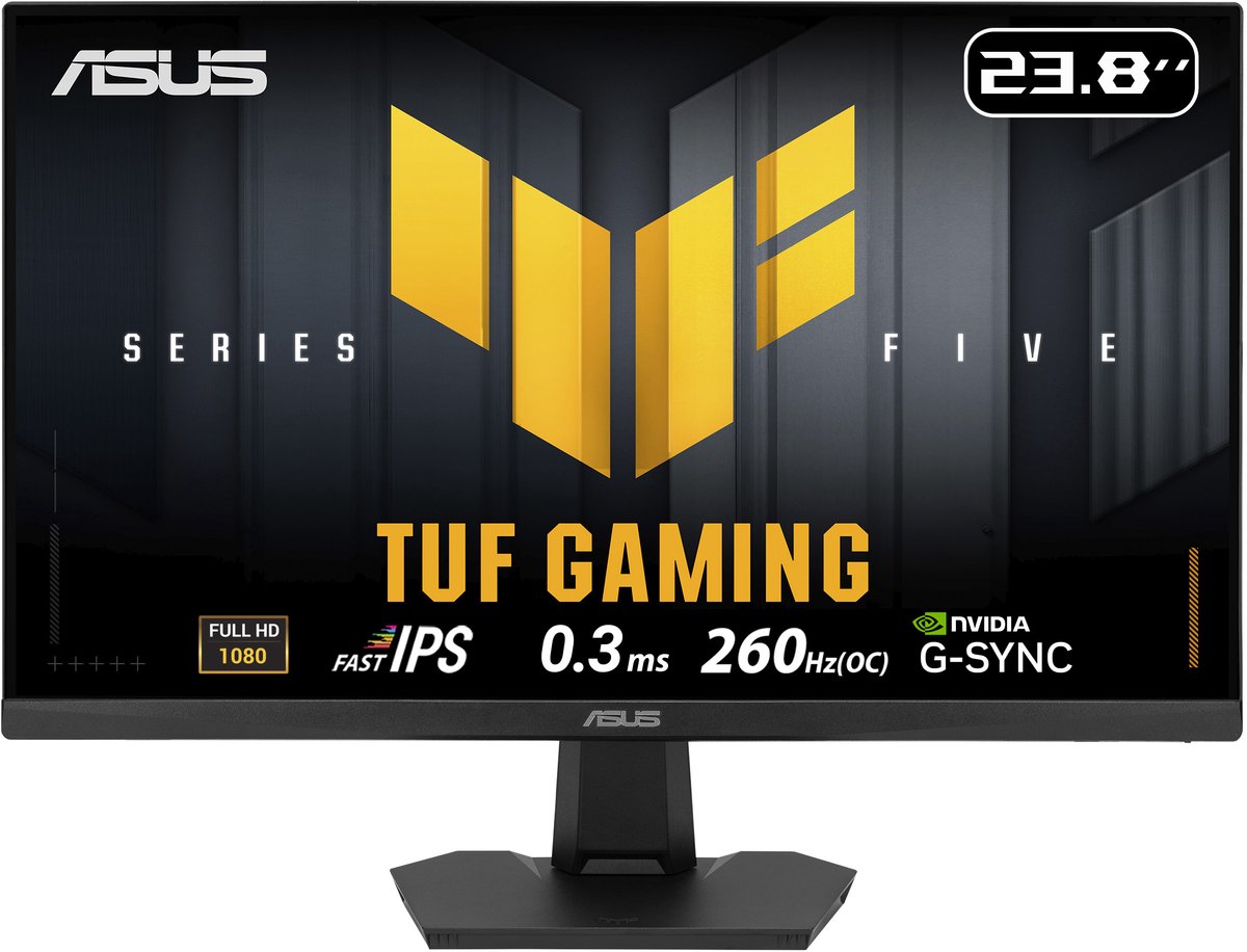 ASUS TUF Gaming VG249QM5F - FHD Fast IPS Gaming Monitor - 240Hz - 0.3ms - Stereo Speakers - 24 Inch