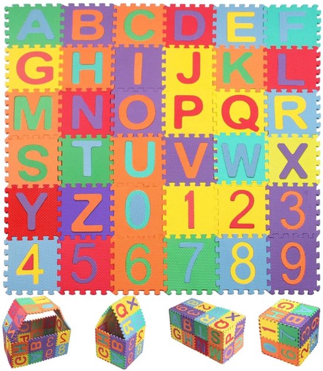 Puzzelmat 36 Stuks - Schuimrubberen Speelmat - Kleurrijk - Antislip - Waterdicht - Veilig en Duurzaam